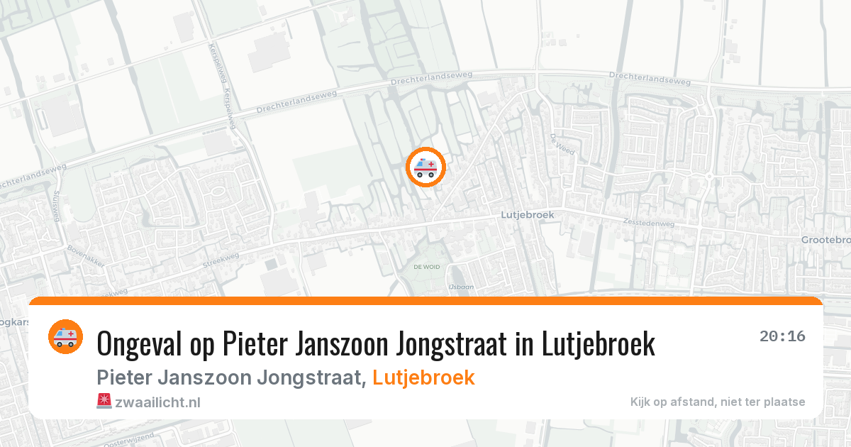 Ongeval op Pieter Janszoon Jongstraat in Lutjebroek — 17 jul 2026