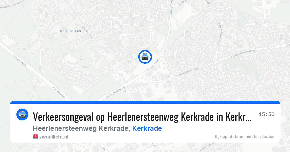 Verkeersongeval op Heerlenersteenweg Kerkrade in Kerkrade — 1 jul 2026