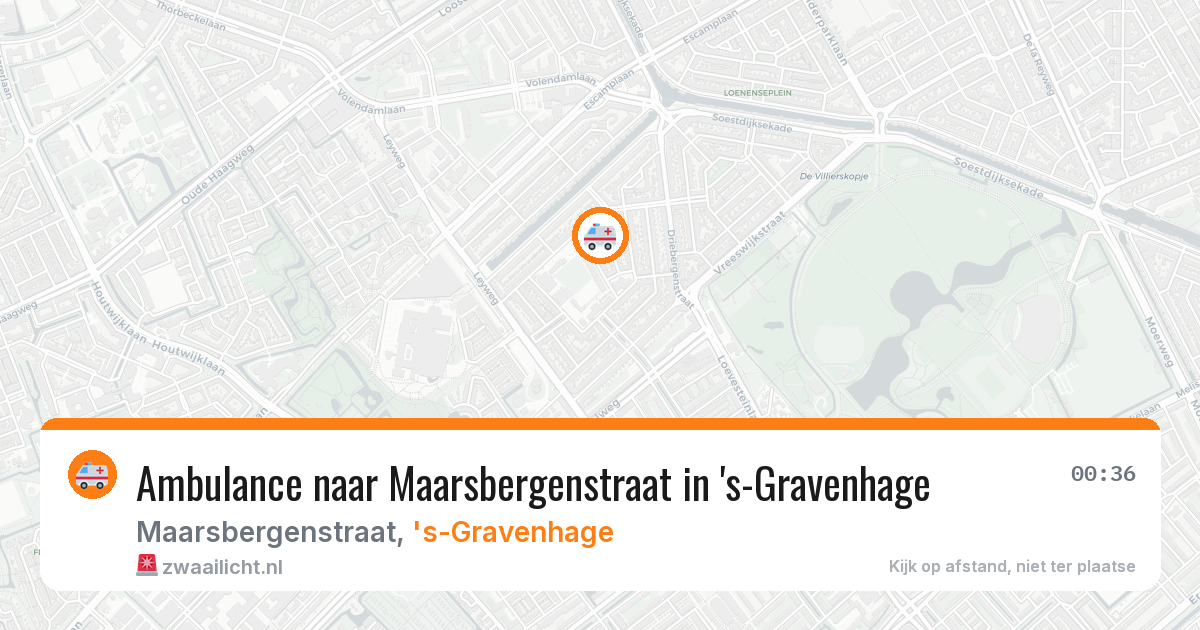 Ambulance naar Maarsbergenstraat in 's-Gravenhage — 20 jul 2026