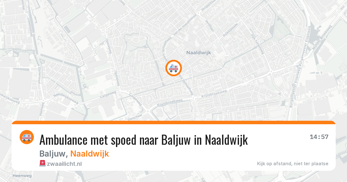 Ambulance met spoed naar Baljuw in Naaldwijk — 31 jul 2026