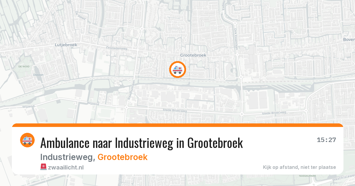 Ambulance naar Industrieweg in Grootebroek — 29 jul 2026