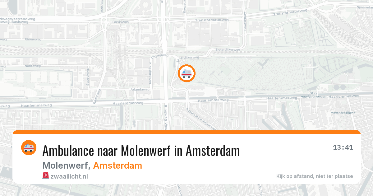 Ambulance naar Molenwerf in Amsterdam — 24 mrt 2026