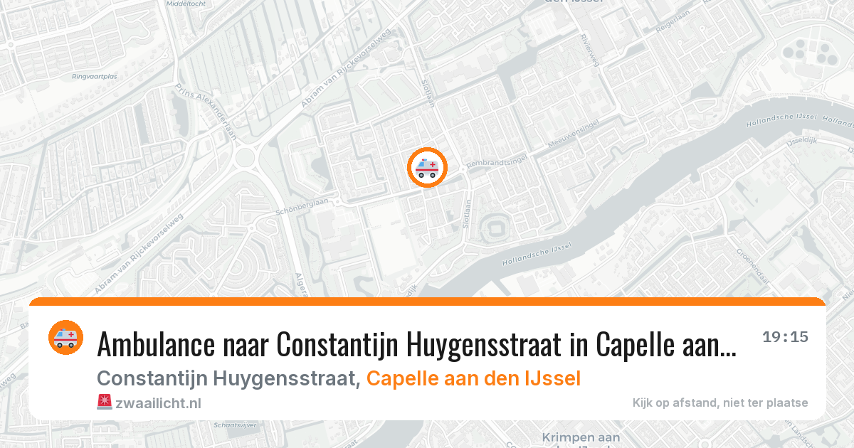 Ambulance naar Constantijn Huygensstraat in Capelle aan den IJssel — 10 aug 2026