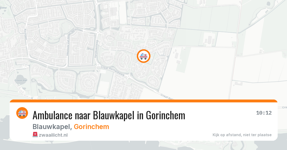 Ambulance naar Blauwkapel in Gorinchem — 23 jul 2026