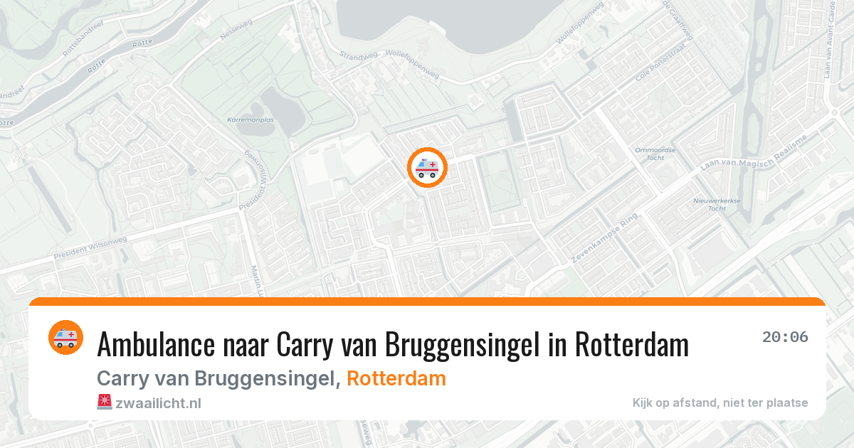 Ambulance naar Carry van Bruggensingel in Rotterdam — 7 jul 2026