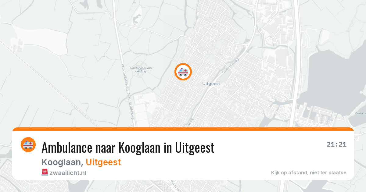 Ambulance naar Kooglaan in Uitgeest — 29 jul 2026