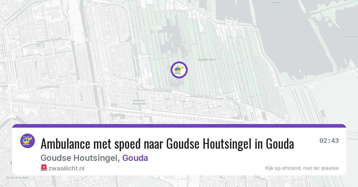 Ambulance met spoed naar Goudse Houtsingel in Gouda — 15 feb 2026