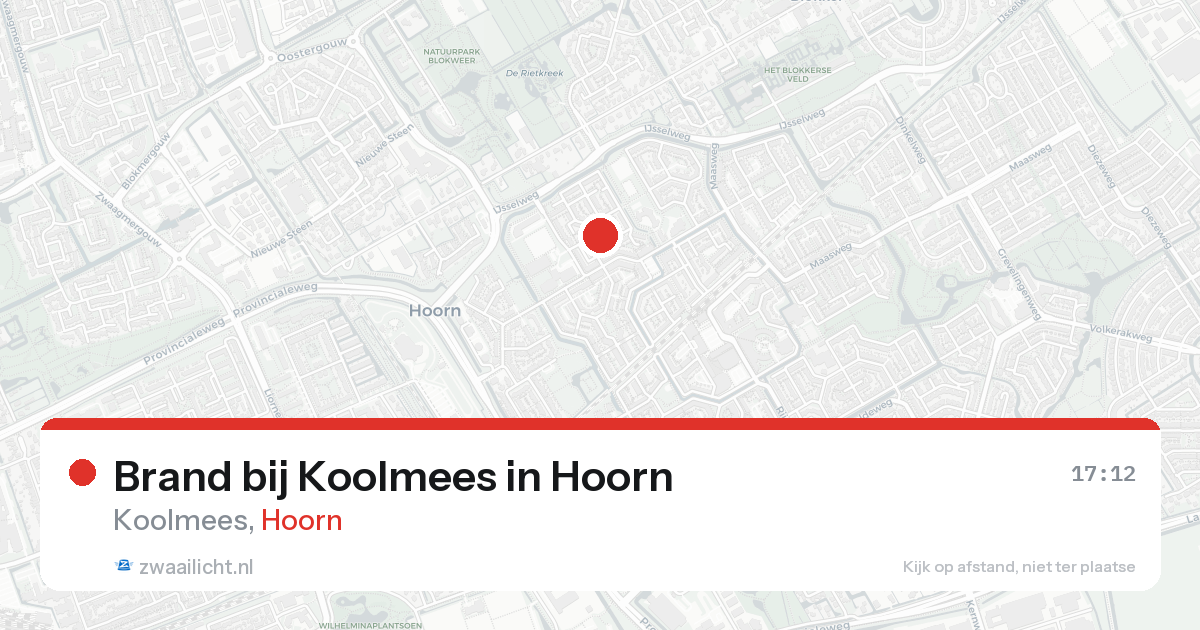 Brand bij Koolmees in Hoorn — 30 mei 2026
