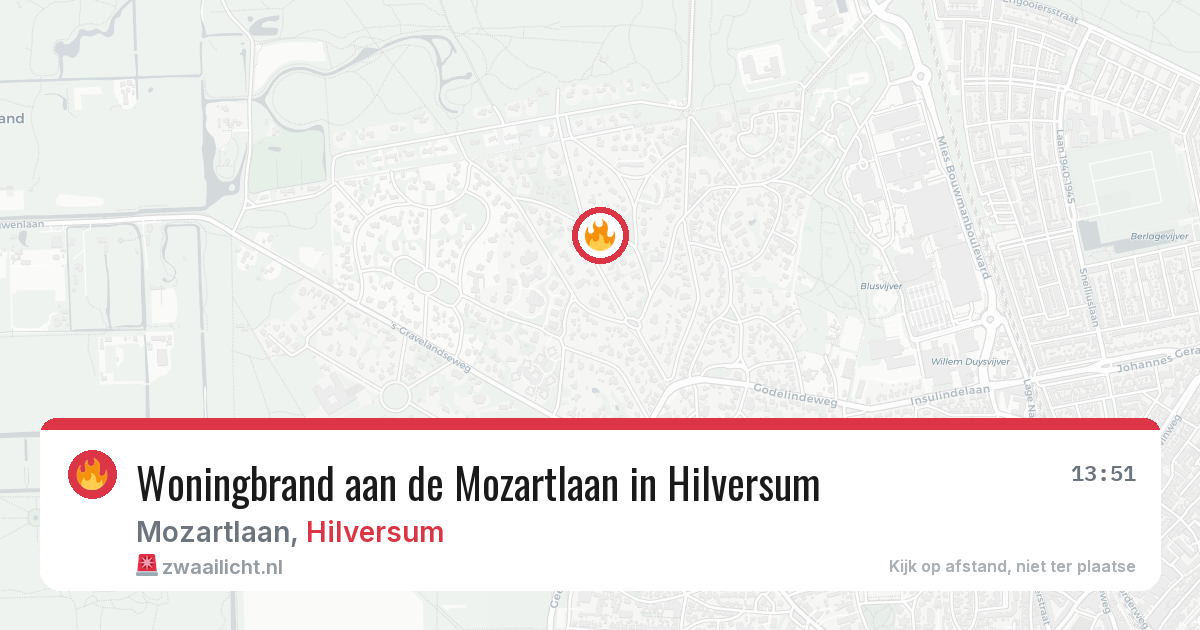 Woningbrand aan de Mozartlaan in Hilversum — 5 mrt 2026