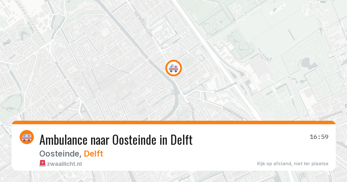 Ambulance naar Oosteinde in Delft — 7 aug 2026