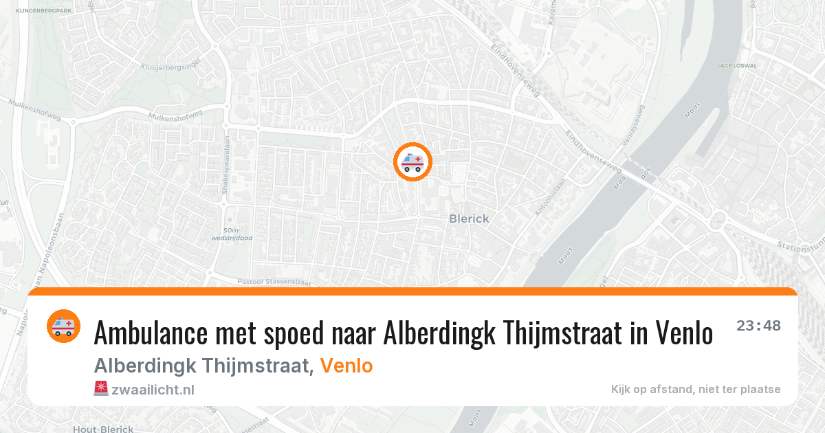 Ambulance met spoed naar Alberdingk Thijmstraat in Venlo — 22 mei 2026