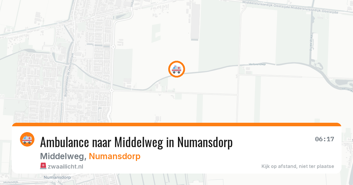 Ambulance naar Middelweg in Numansdorp — 11 jun 2026