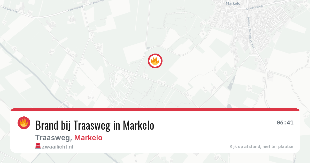 Brand bij Traasweg in Markelo — 25 mrt 2026