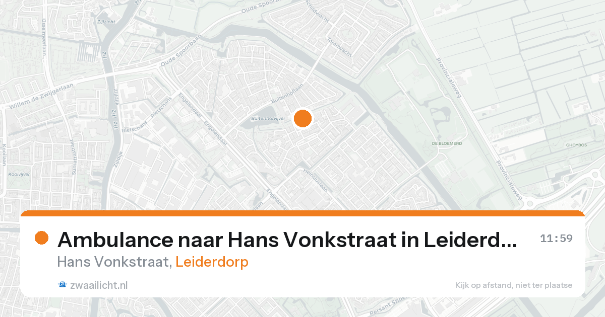 Ambulance naar Hans Vonkstraat in Leiderdorp — 22 aug 2026