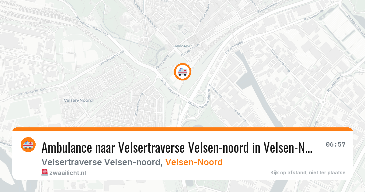 Ambulance naar Velsertraverse Velsen-noord in Velsen-Noord — 11 mei 2026