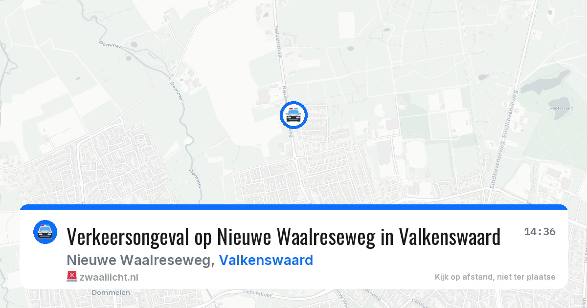 Verkeersongeval op Nieuwe Waalreseweg in Valkenswaard — 7 mei 2026