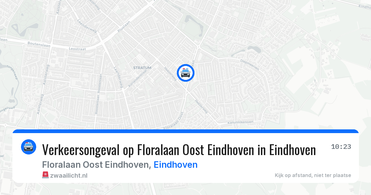 Verkeersongeval op Floralaan Oost Eindhoven in Eindhoven — 12 jun 2026