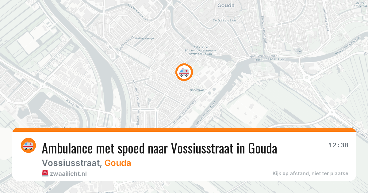 Ambulance met spoed naar Vossiusstraat in Gouda — 11 jul 2026