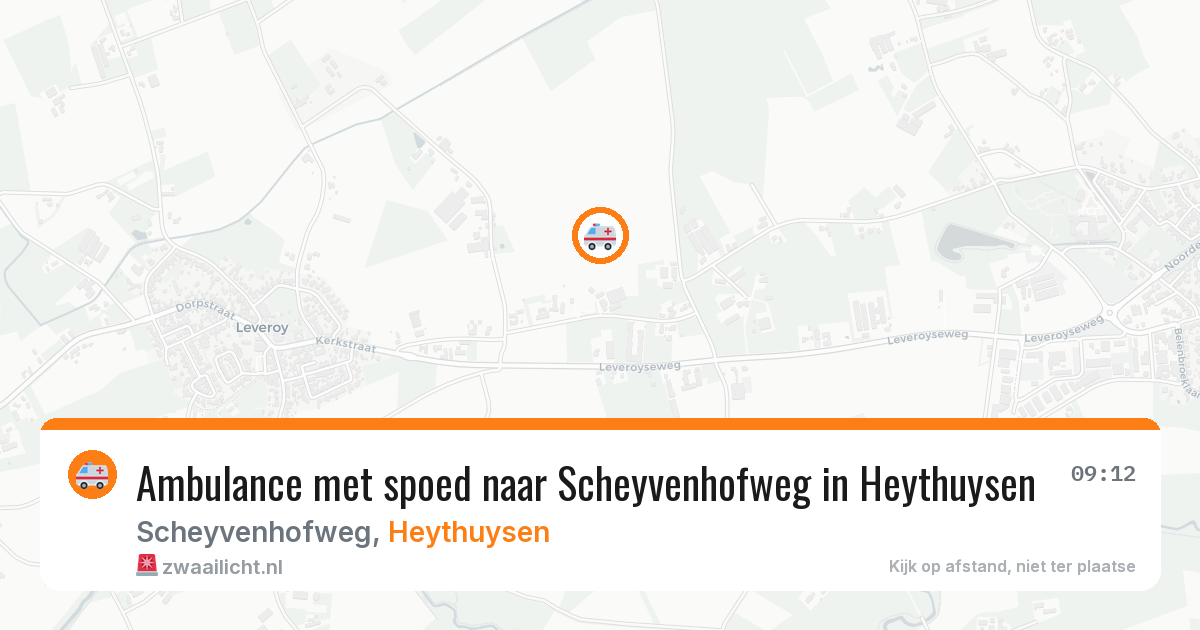 Ambulance met spoed naar Scheyvenhofweg in Heythuysen — 5 jul 2026
