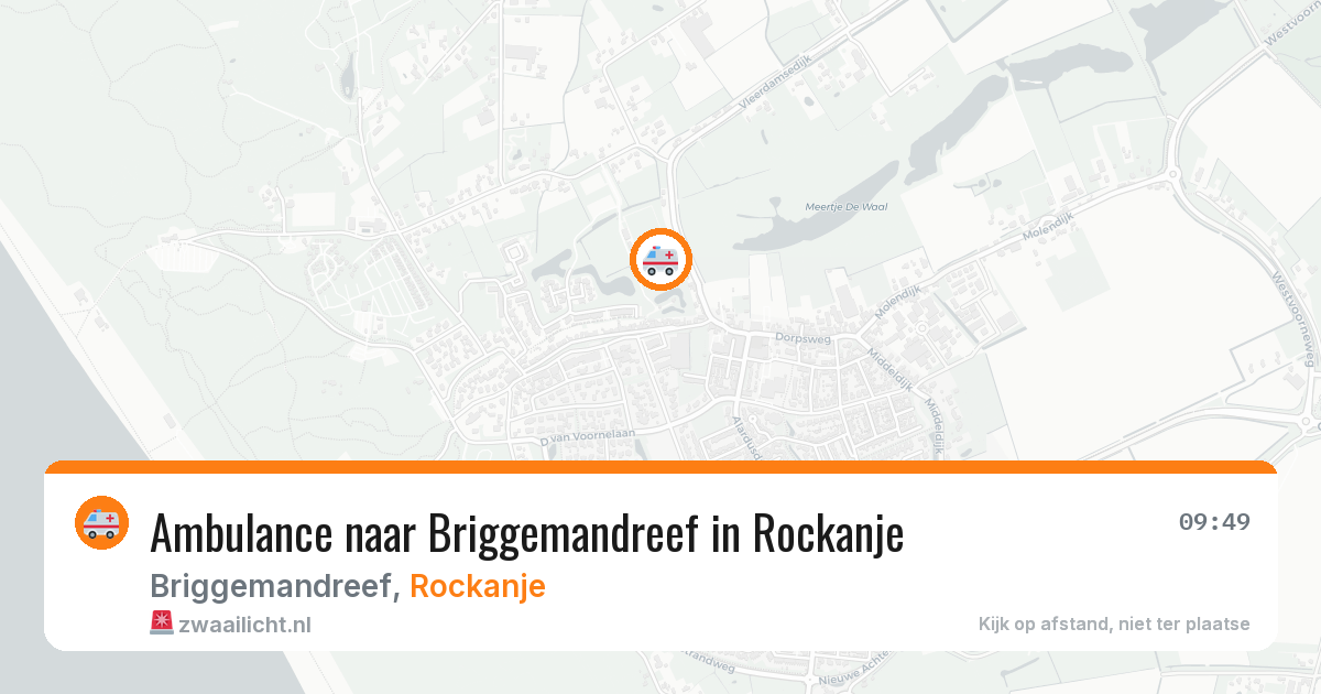 Ambulance naar Briggemandreef in Rockanje — 3 jul 2026