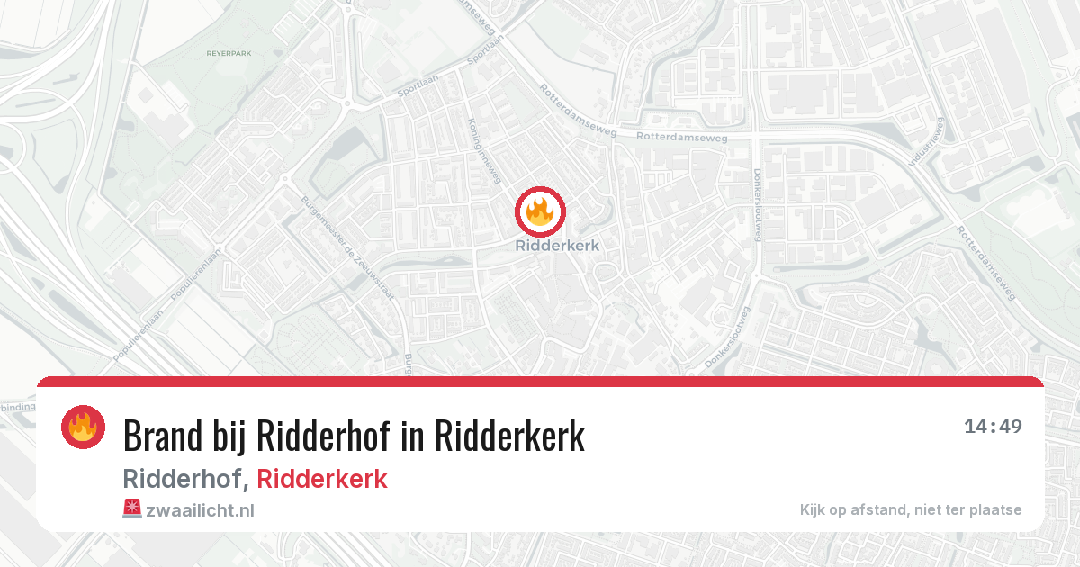 Brand bij Ridderhof in Ridderkerk — 30 jul 2026