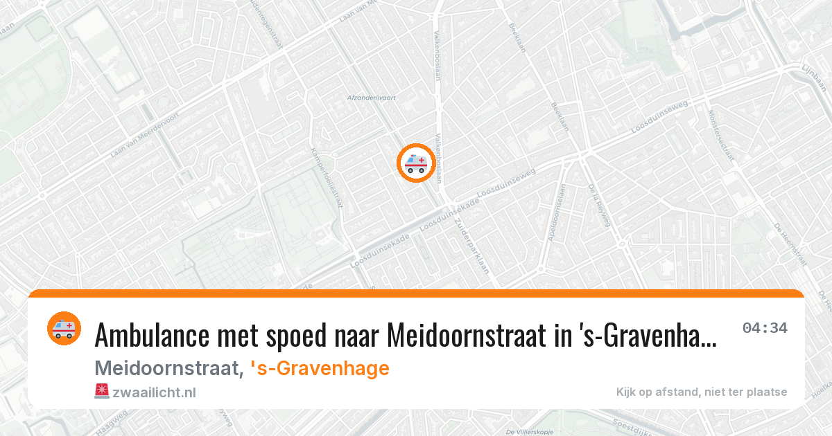 Ambulance met spoed naar Meidoornstraat in 's-Gravenhage — 26 jul 2026