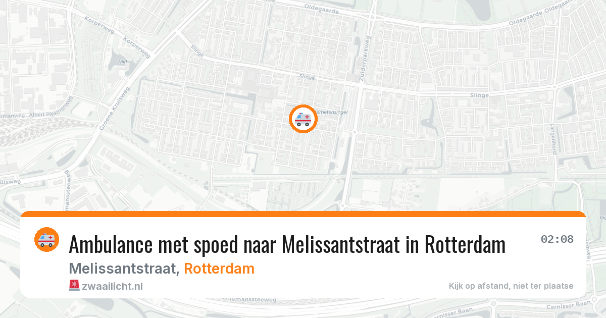 Ambulance met spoed naar Melissantstraat in Rotterdam — 20 mei 2026