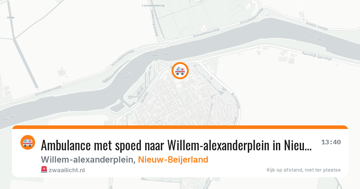 Ambulance met spoed naar Willem-alexanderplein in Nieuw-Beijerland — 27 mrt 2026
