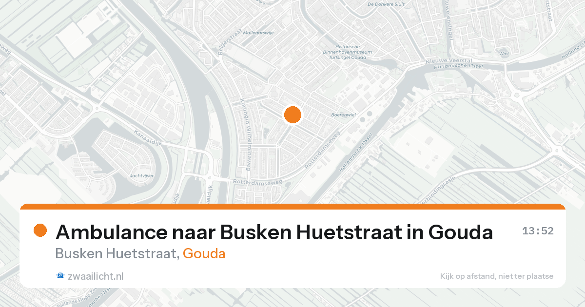 Ambulance naar Busken Huetstraat in Gouda — 25 aug 2026