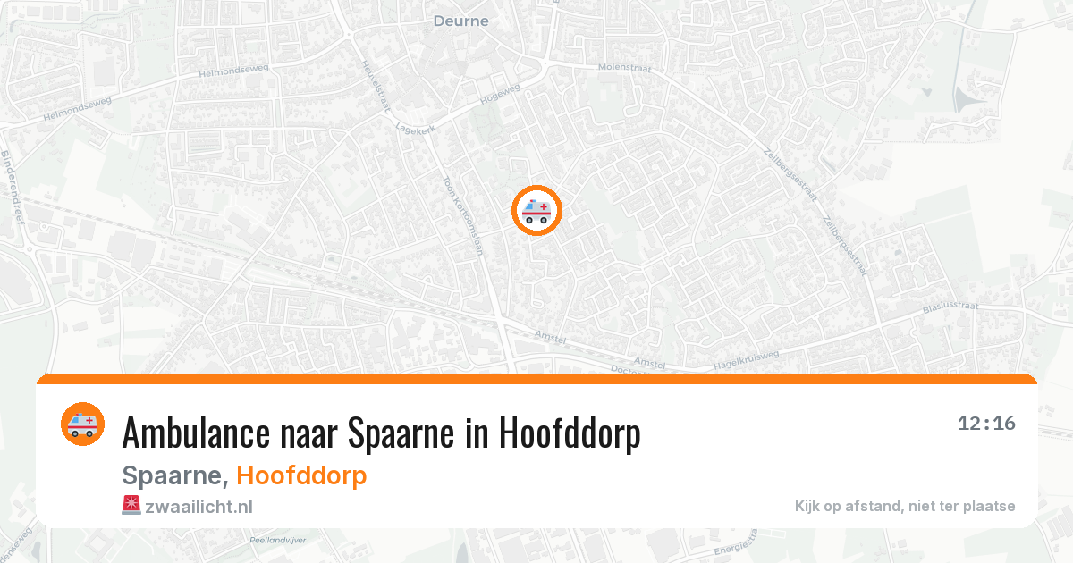 Ambulance naar Spaarne in Hoofddorp — 11 aug 2026