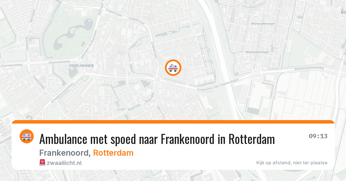 Ambulance met spoed naar Frankenoord in Rotterdam — 5 jun 2026