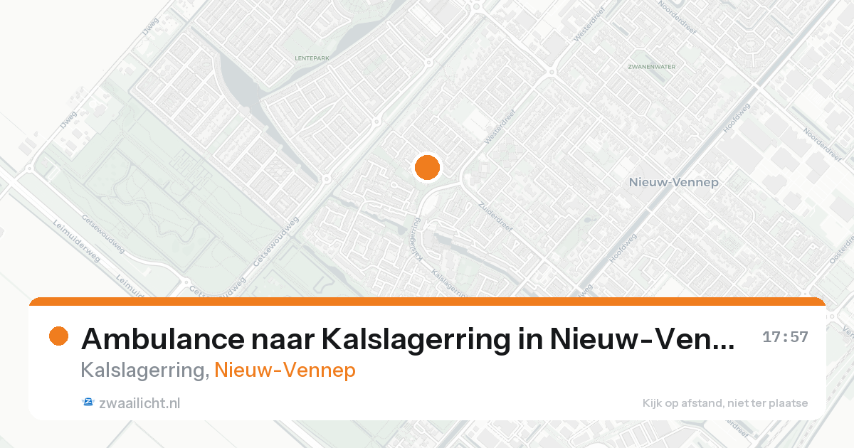 Ambulance naar Kalslagerring in Nieuw-Vennep — 30 jan 2026