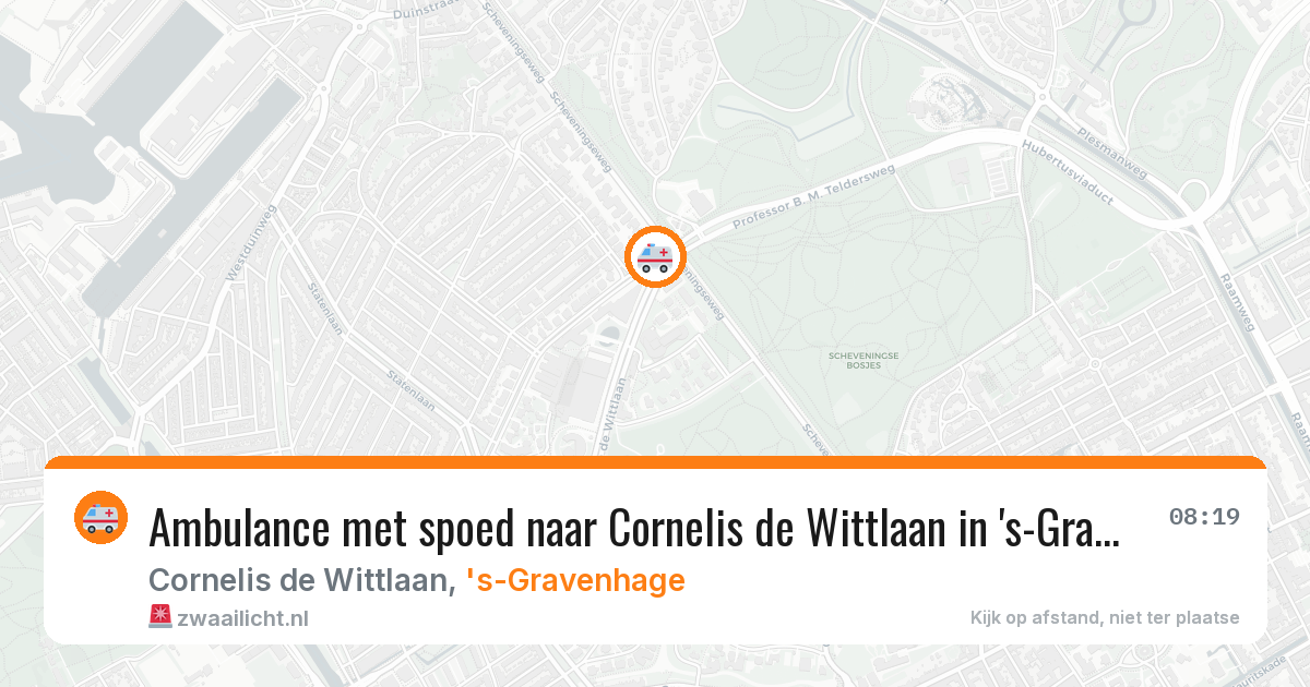 Ambulance met spoed naar Cornelis de Wittlaan in 's-Gravenhage — 23 feb 2026