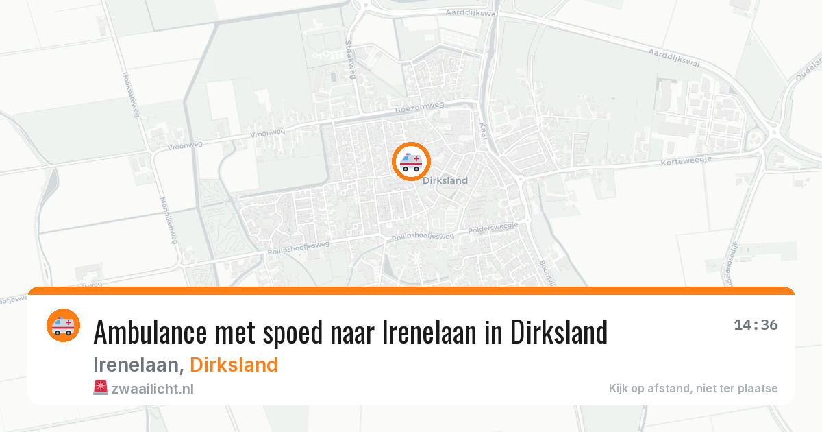 Ambulance met spoed naar Irenelaan in Dirksland — 30 mei 2026