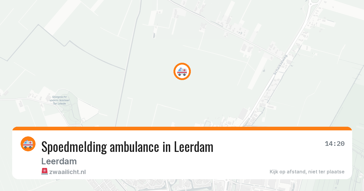 Spoedmelding ambulance in Leerdam — 10 aug 2026