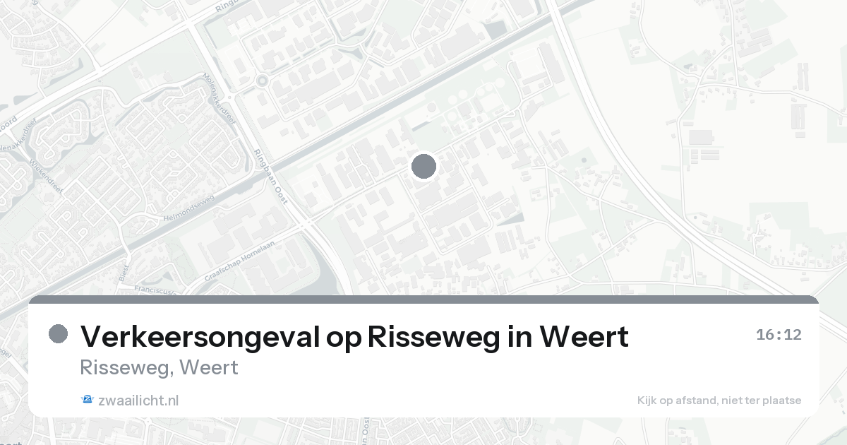 Verkeersongeval op Risseweg in Weert — 25 aug 2026