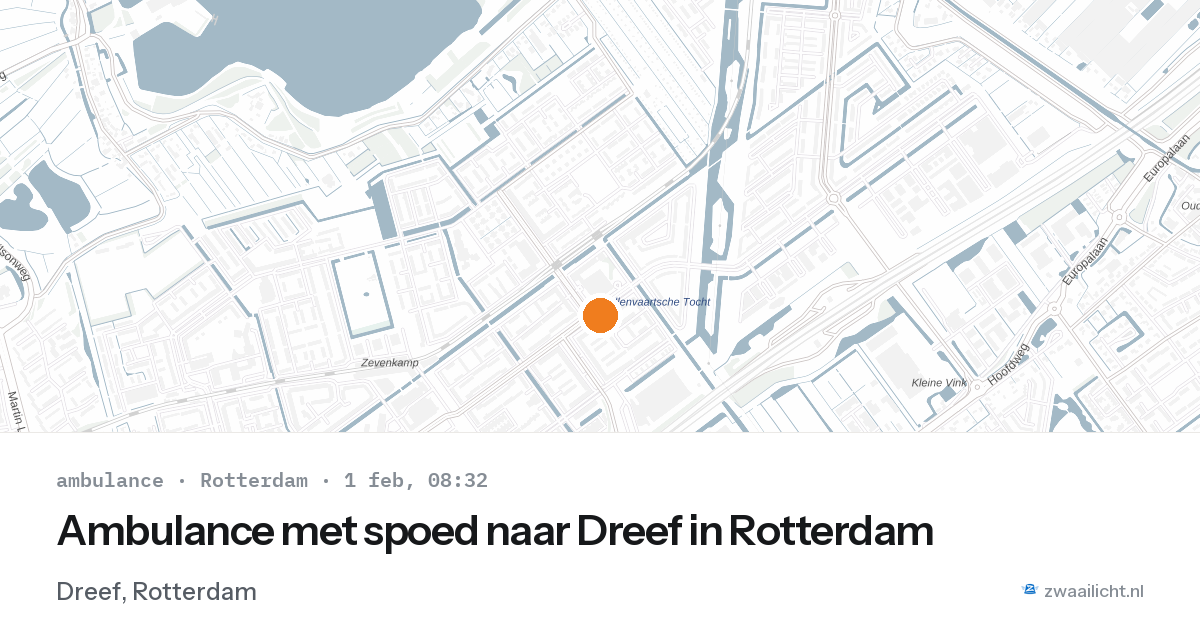 Ambulance met spoed naar Dreef in Rotterdam — 1 feb 2026