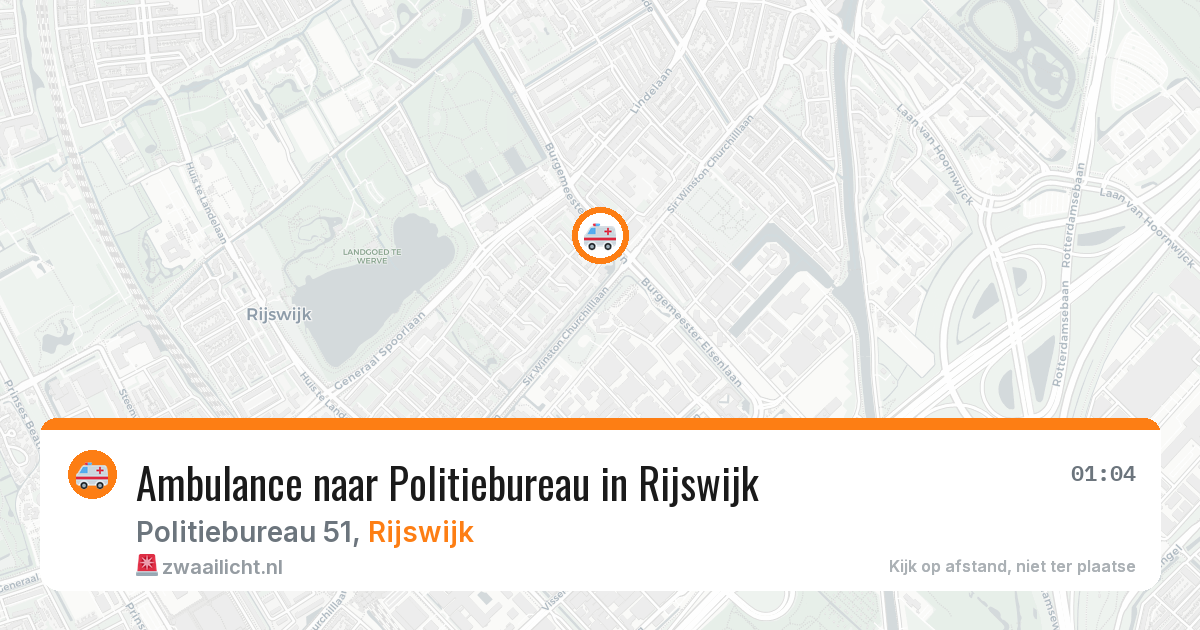 Ambulance naar Politiebureau in Rijswijk — 16 mei 2026