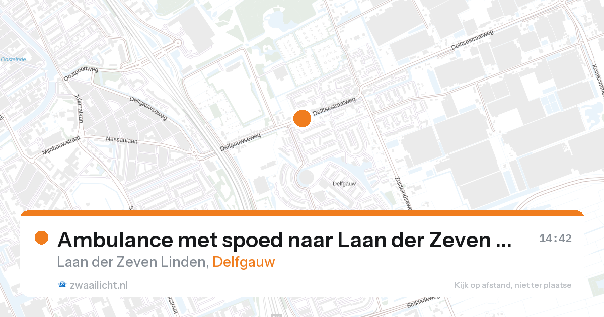Ambulance met spoed naar Laan der Zeven Linden in Delfgauw — 22 mrt 2026