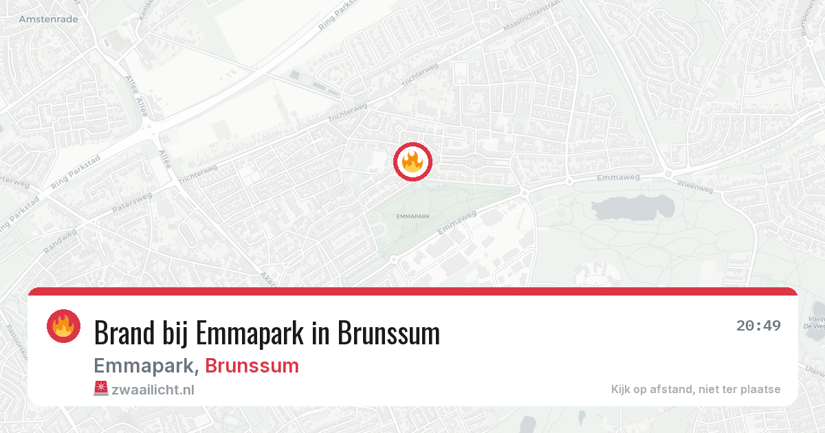 Brand bij Emmapark in Brunssum — 9 aug 2026