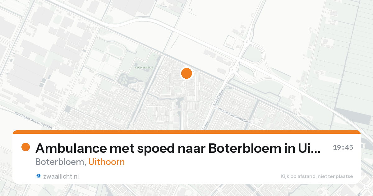 Ambulance met spoed naar Boterbloem in Uithoorn — 25 aug 2026