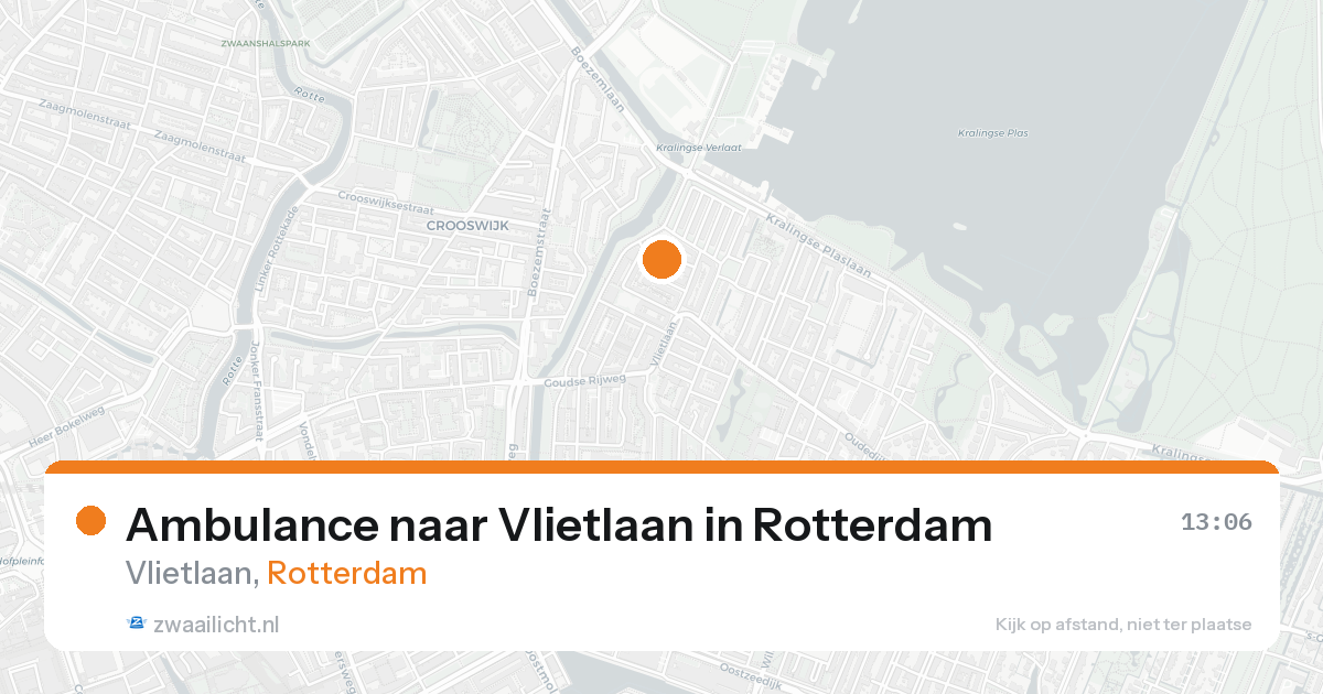 Ambulance naar Vlietlaan in Rotterdam — 16 aug 2026