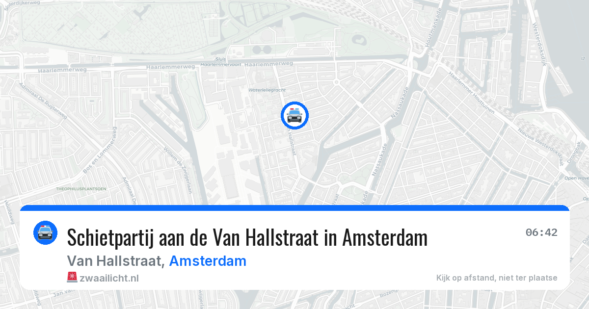 Schietpartij aan de Van Hallstraat in Amsterdam — 27 apr 2026