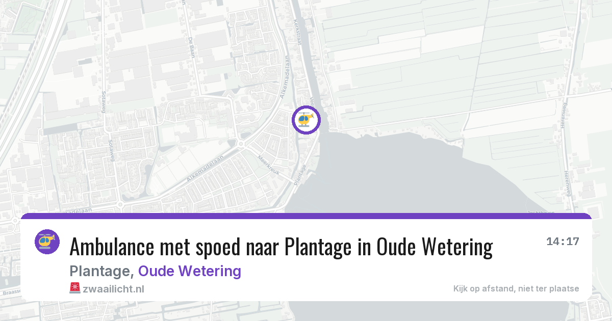 Ambulance met spoed naar Plantage in Oude Wetering — 5 mrt 2026