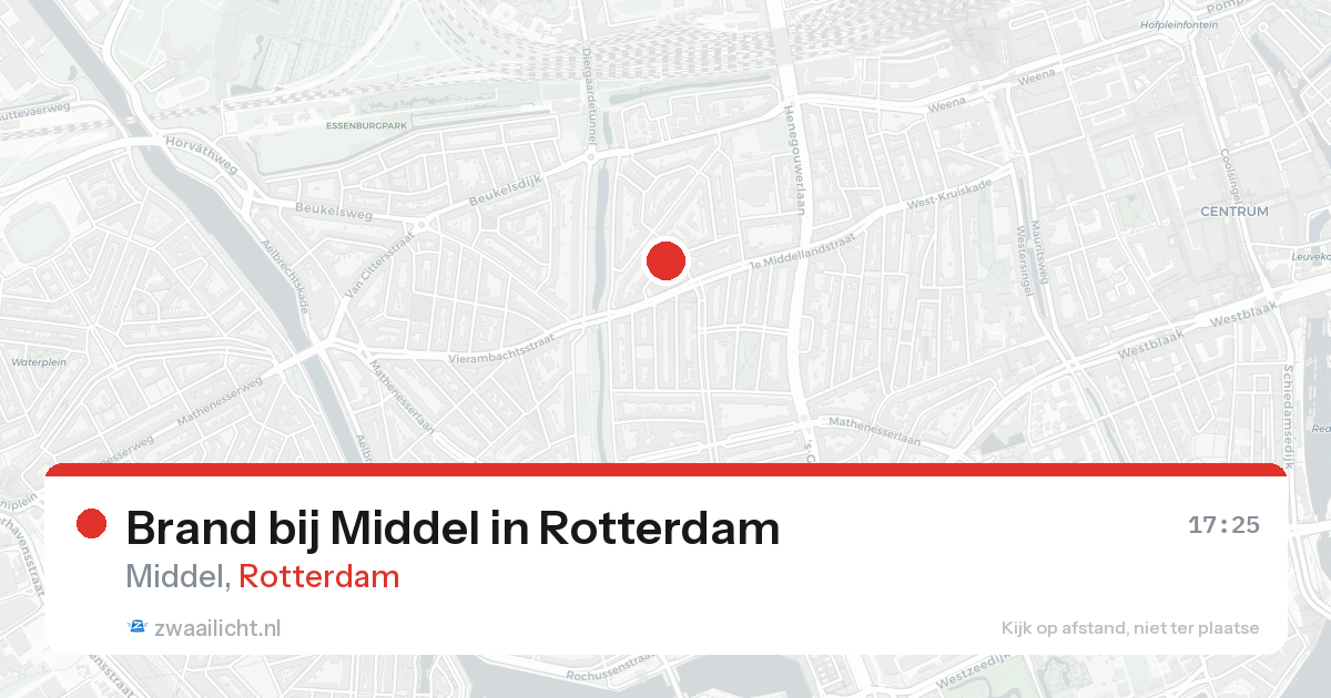 Brand bij Middel in Rotterdam — 30 jan 2026