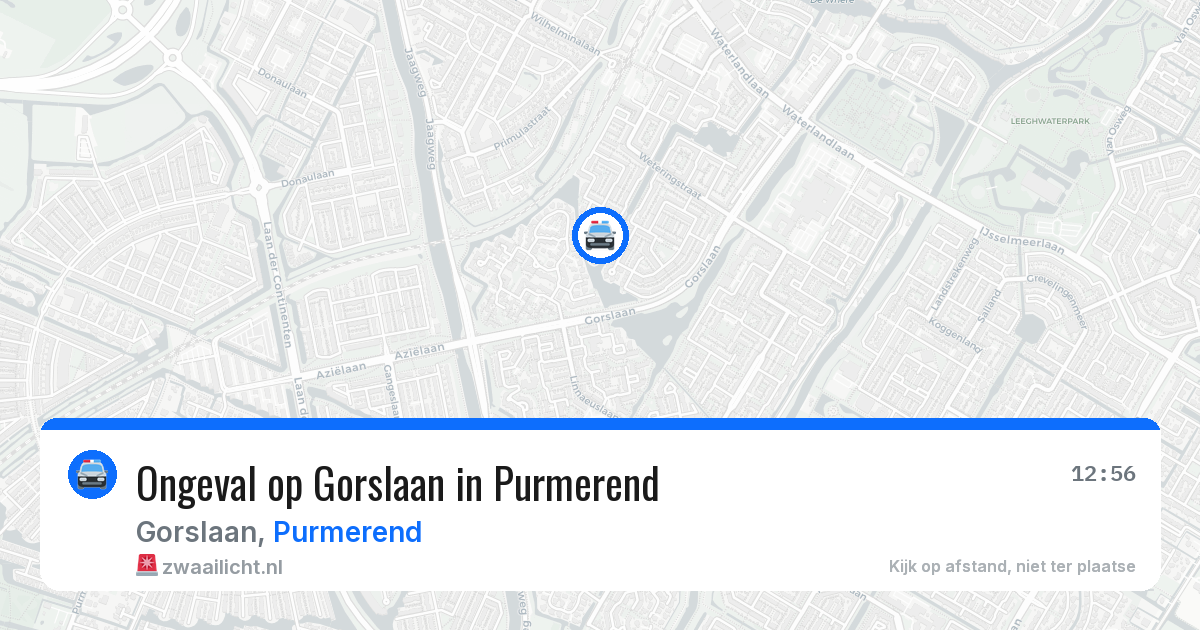 Ongeval op Gorslaan in Purmerend — 10 aug 2026