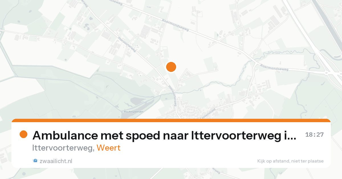 Ambulance met spoed naar Ittervoorterweg in Weert — 21 aug 2026