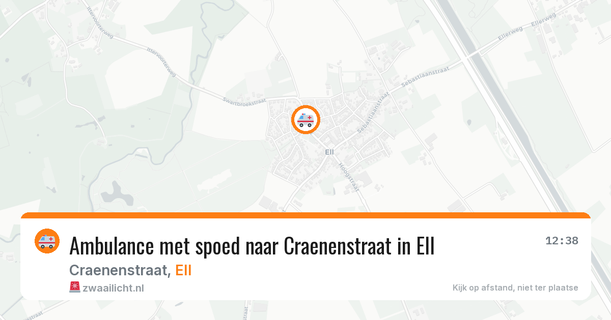 Ambulance met spoed naar Craenenstraat in Ell — 31 jul 2026
