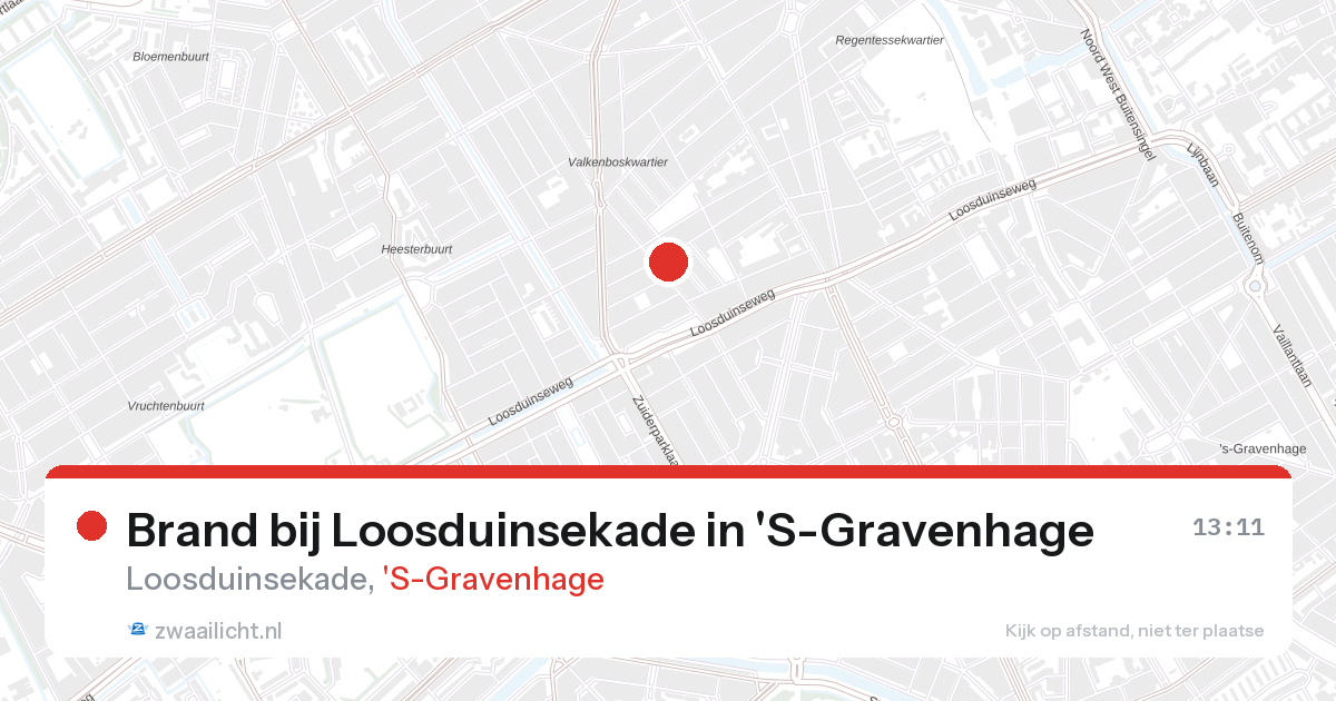Brand bij Loosduinsekade in 'S-Gravenhage — 28 aug 2026