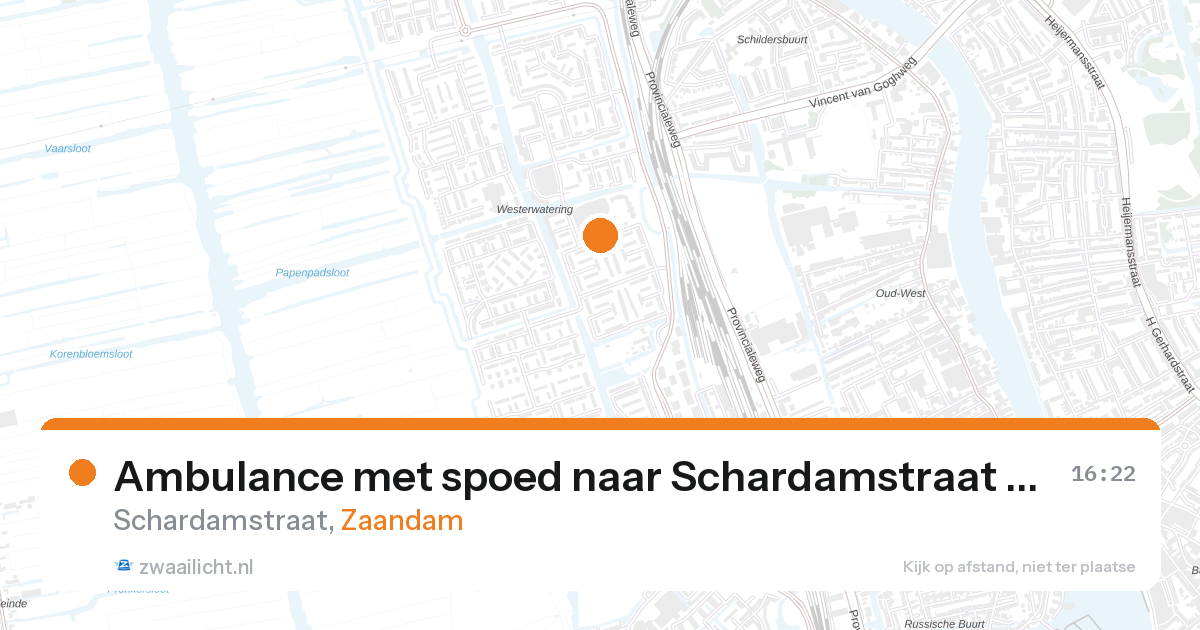 Ambulance met spoed naar Schardamstraat in Zaandam — 10 jun 2026